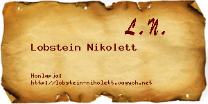 Lobstein Nikolett névjegykártya